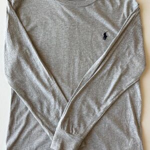 Polo by Ralph Lauren Men's Heather Gray Long Sleeve Tee